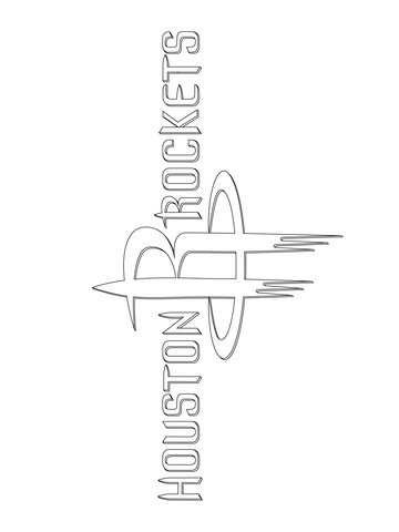 Houston Rockets Logo  Coloring Page